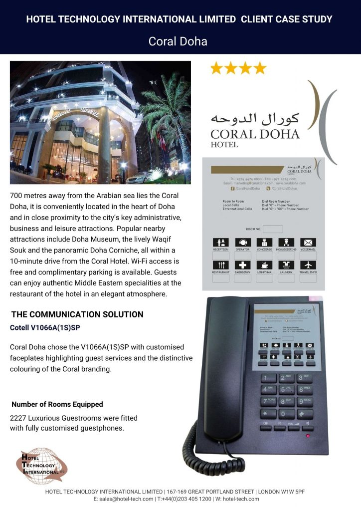 Coral Doha Hospitality Phone Case Study