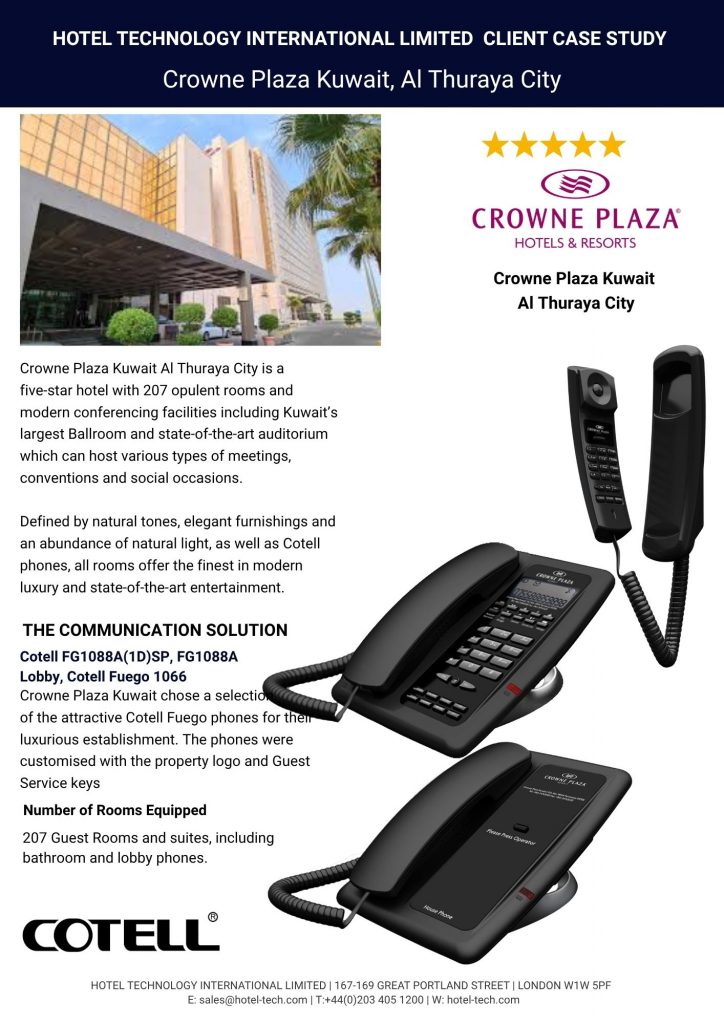 Crowne Plaza Kuwait Hospitality Phone Case Study
