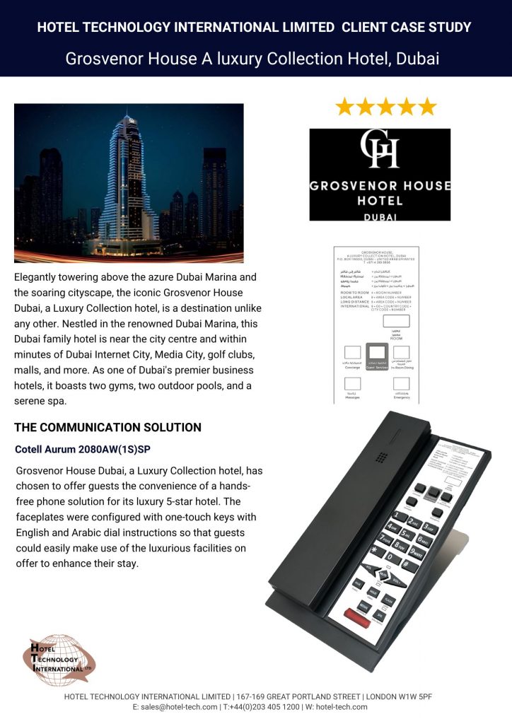 Grosvenor House A Luxury Collection Hotel Phones Case Study