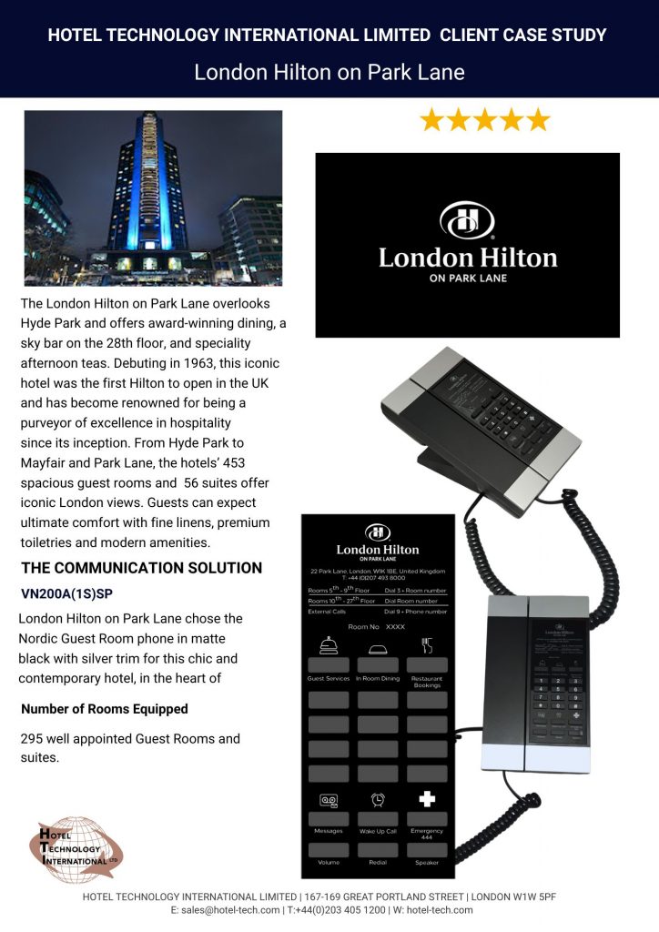 London Hilton Park Lane Hospitality Phone Case Study